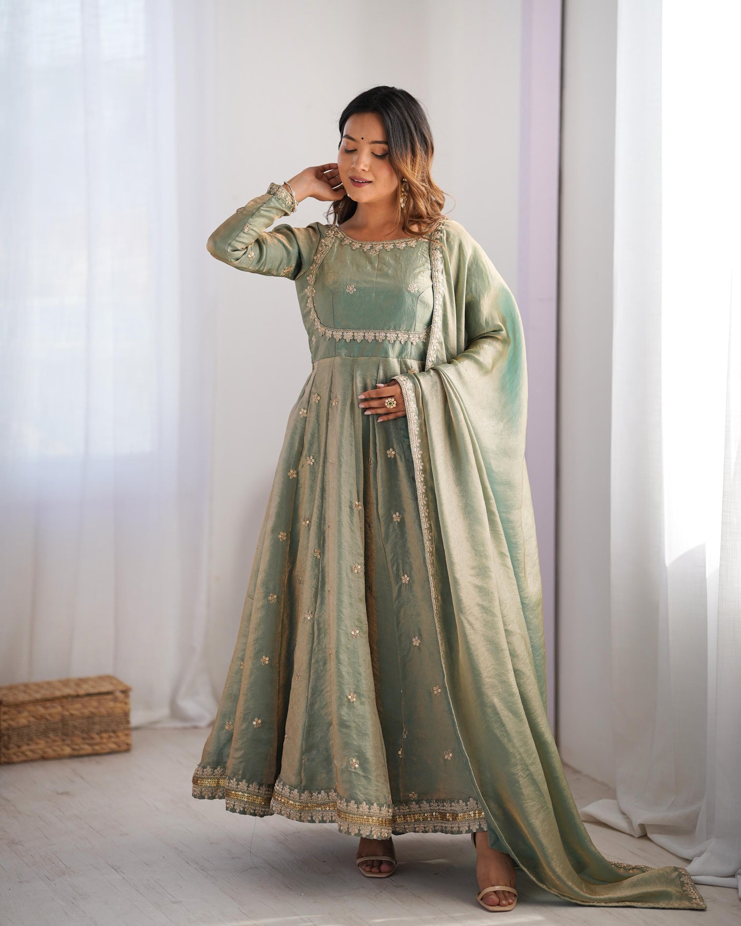 Anarkali Full Flair Readymade Indian wedding Festival partywear salwar kameez dress