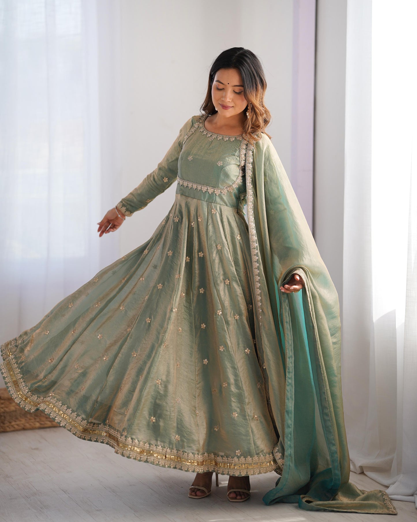 Anarkali Full Flair Readymade Indian wedding Festival partywear salwar kameez dress