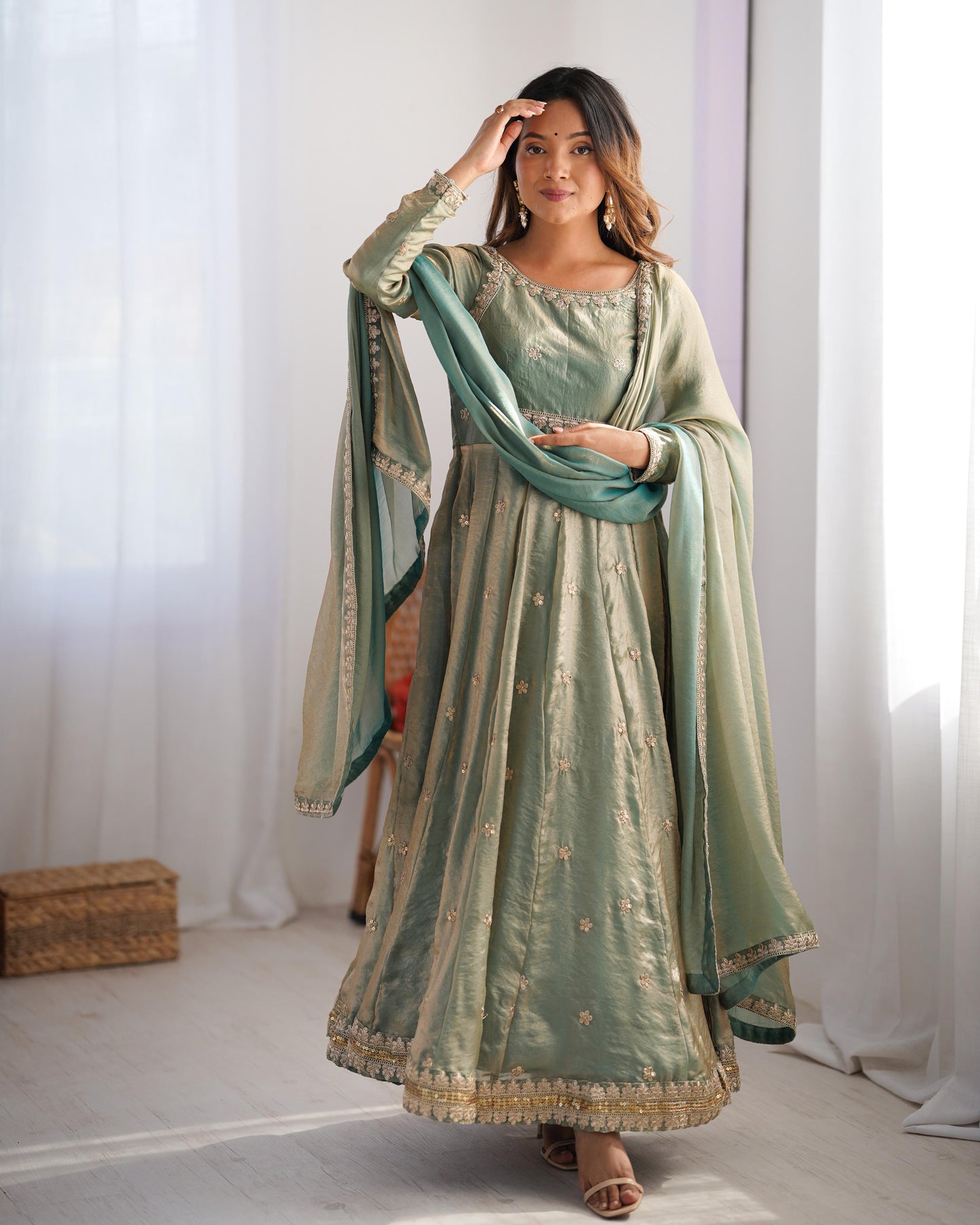 Anarkali Full Flair Readymade Indian wedding Festival partywear salwar kameez dress