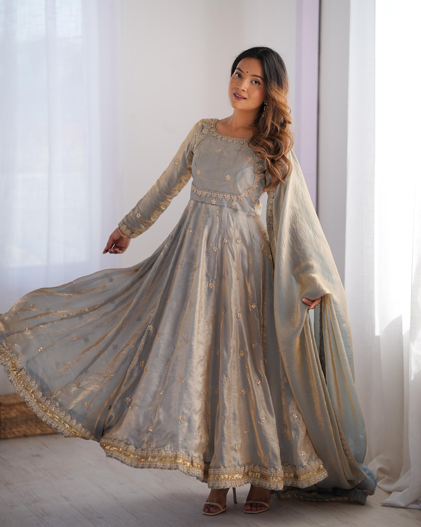 Anarkali Full Flair Readymade Indian wedding Festival partywear salwar kameez dress