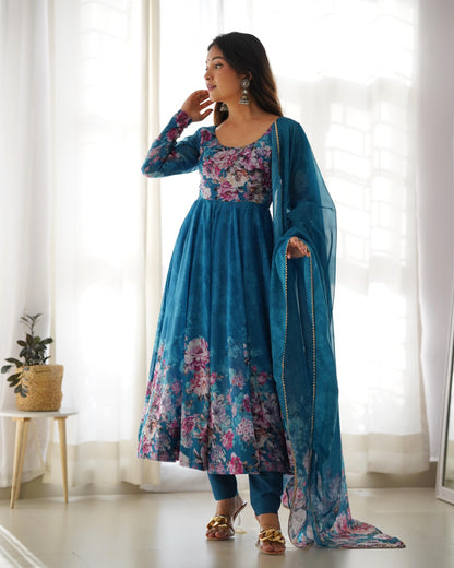 Anarkali Full Flair Readymade Indian wedding Festival partywear salwar kameez stitched dress