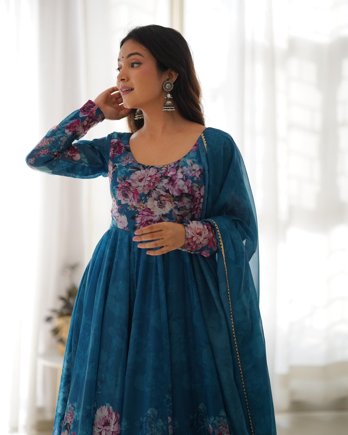 Anarkali Full Flair Readymade Indian wedding Festival partywear salwar kameez stitched dress