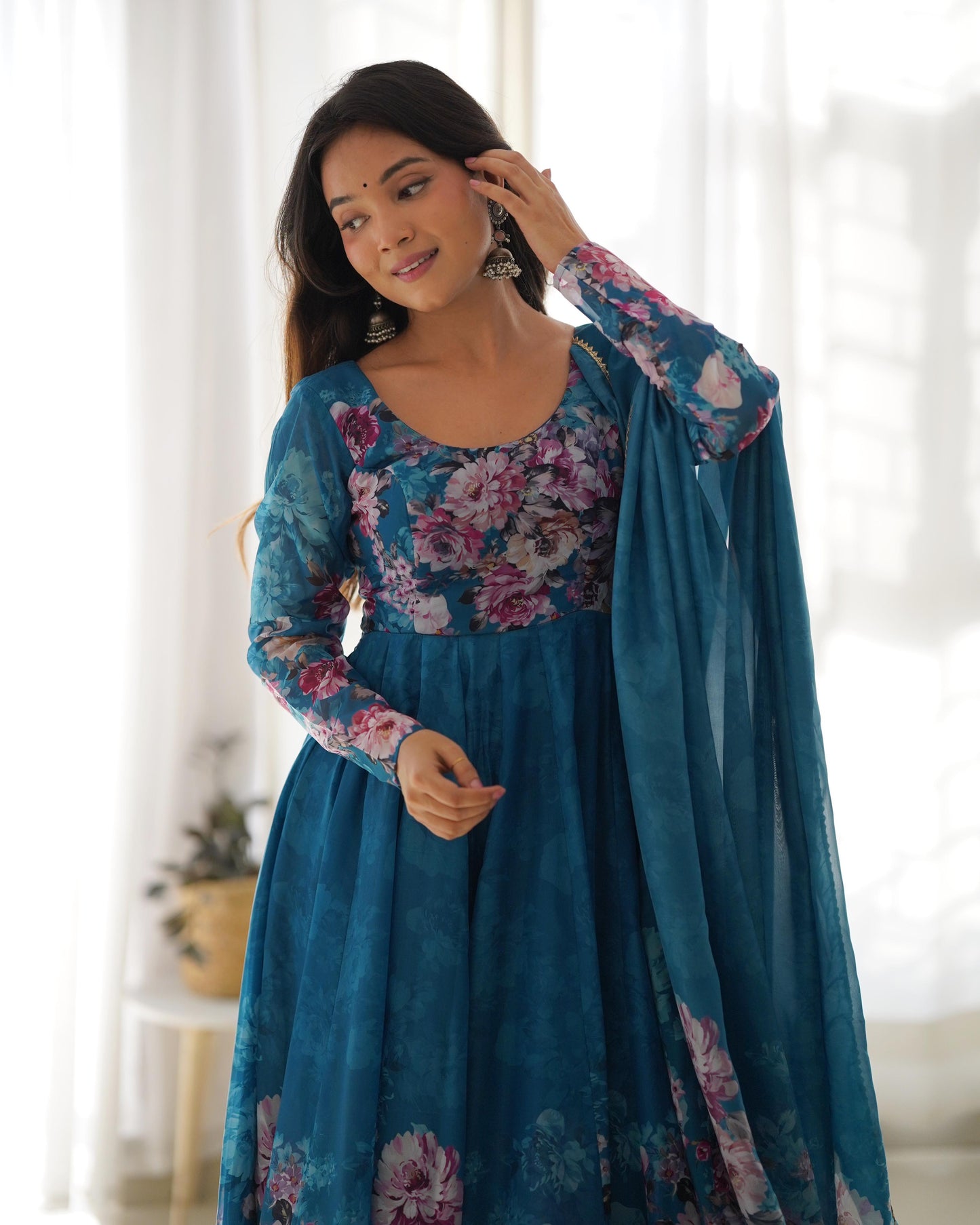 Anarkali Full Flair Readymade Indian wedding Festival partywear salwar kameez stitched dress