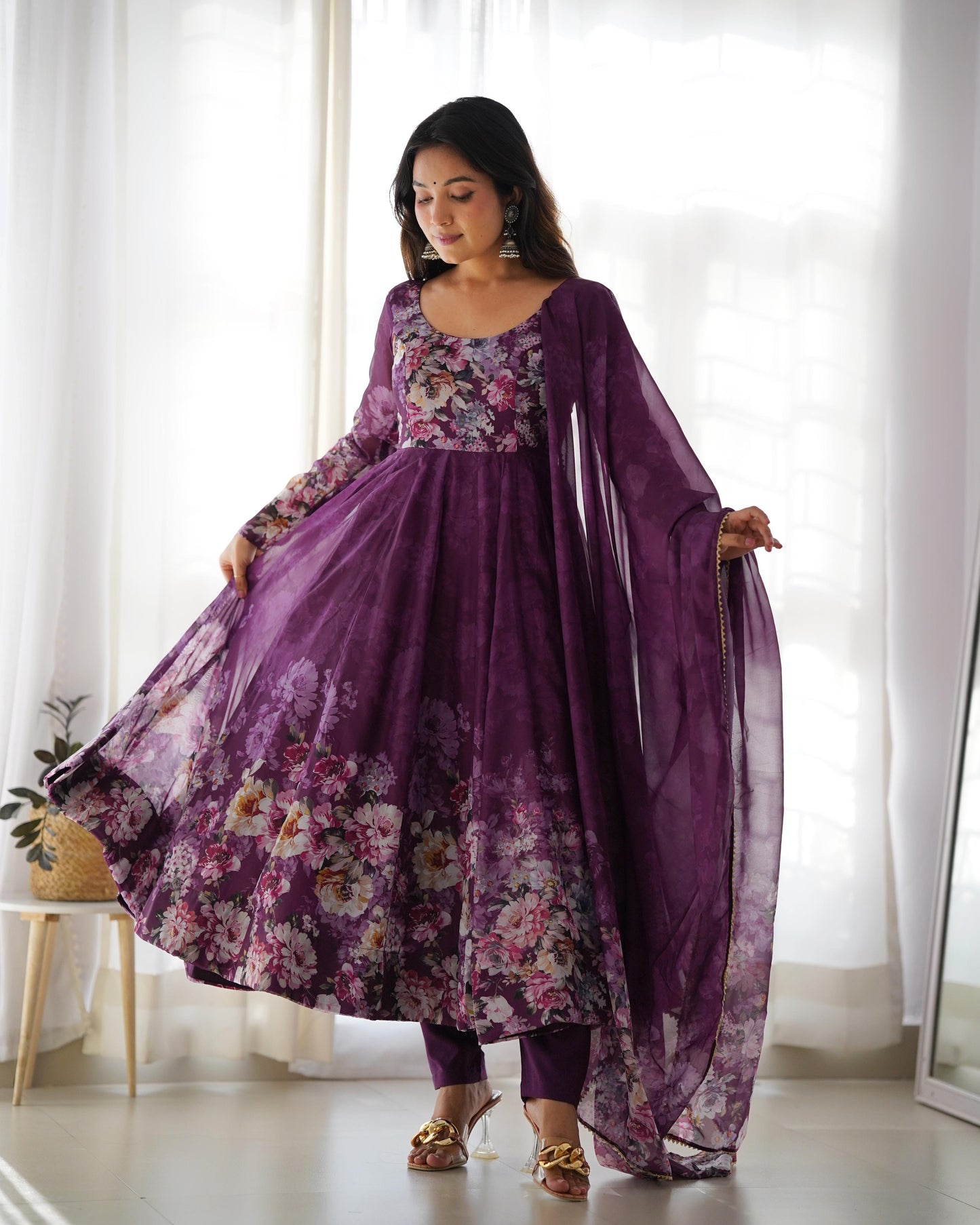 Anarkali Full Flair Readymade Indian wedding Festival partywear salwar kameez stitched dress