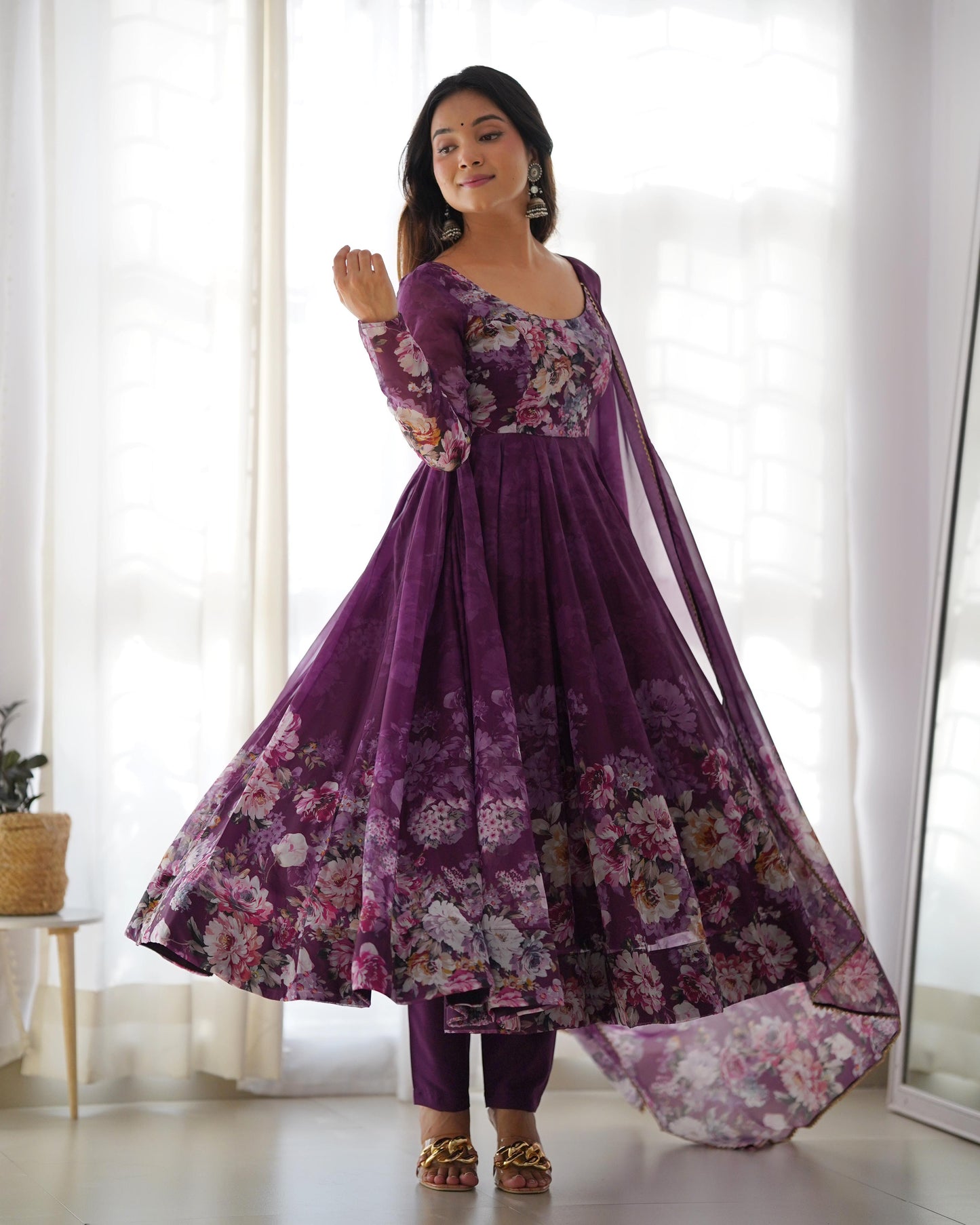 Anarkali Full Flair Readymade Indian wedding Festival partywear salwar kameez stitched dress