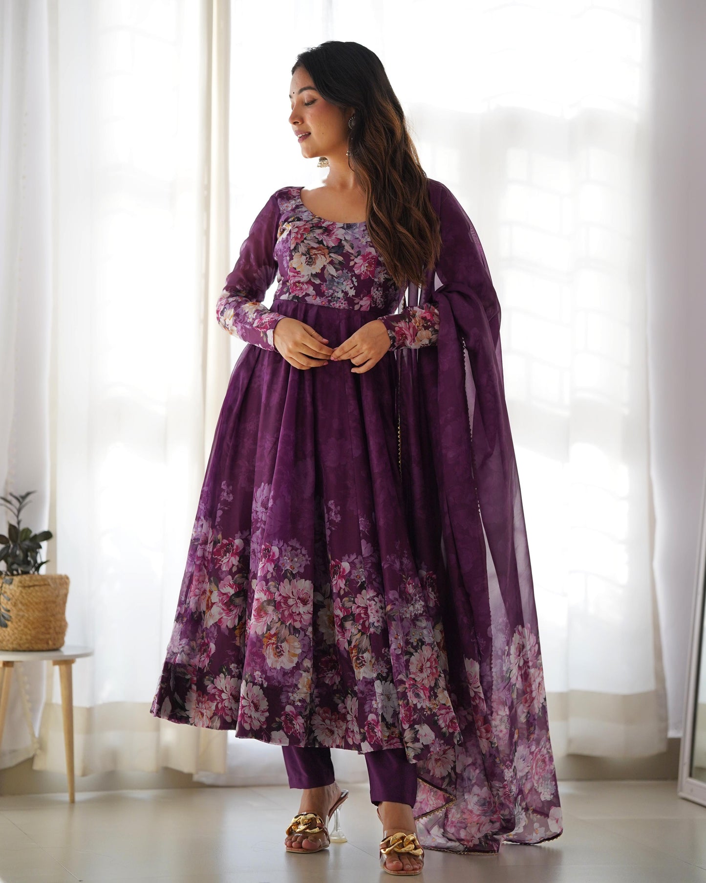 Anarkali Full Flair Readymade Indian wedding Festival partywear salwar kameez stitched dress