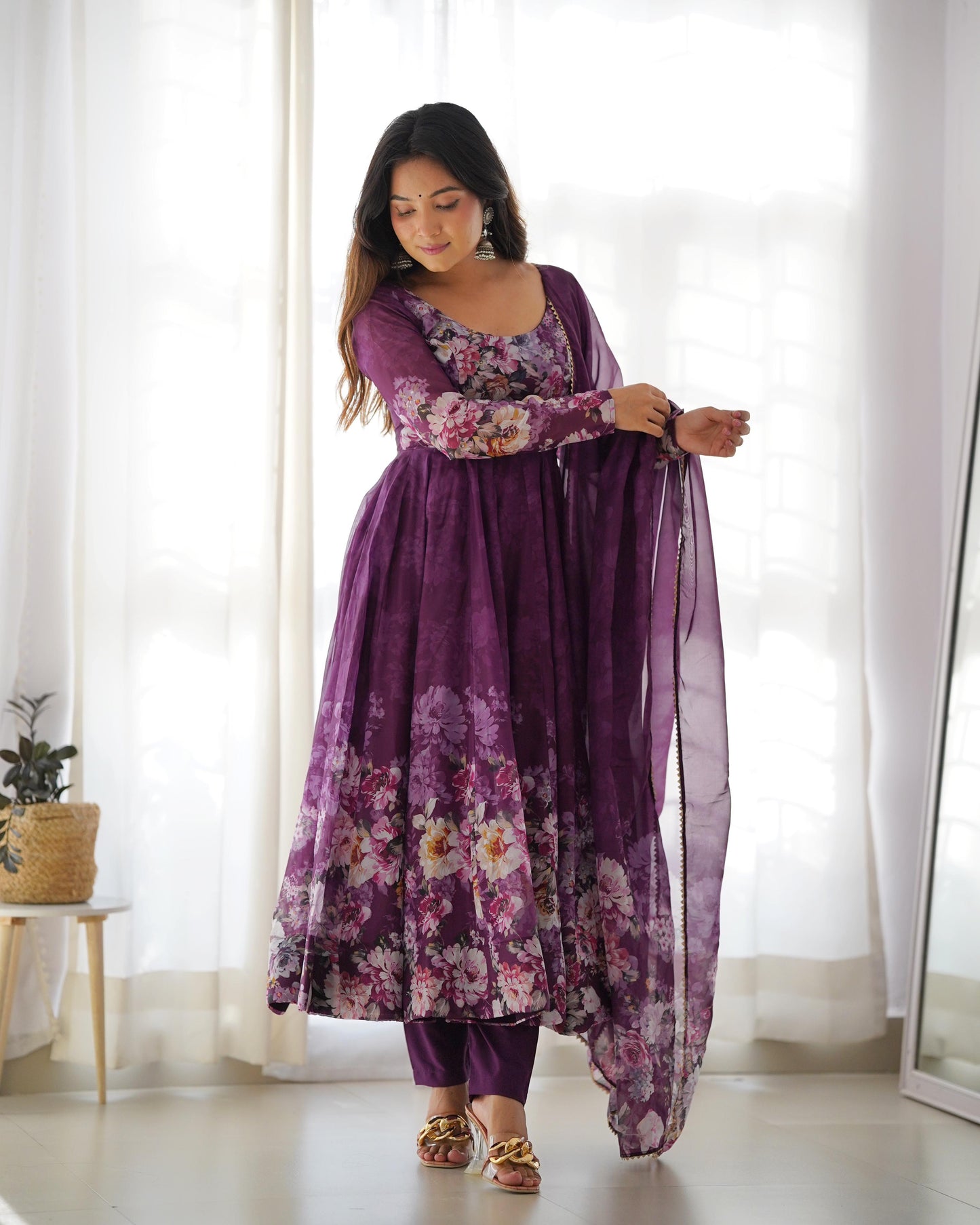 Anarkali Full Flair Readymade Indian wedding Festival partywear salwar kameez stitched dress