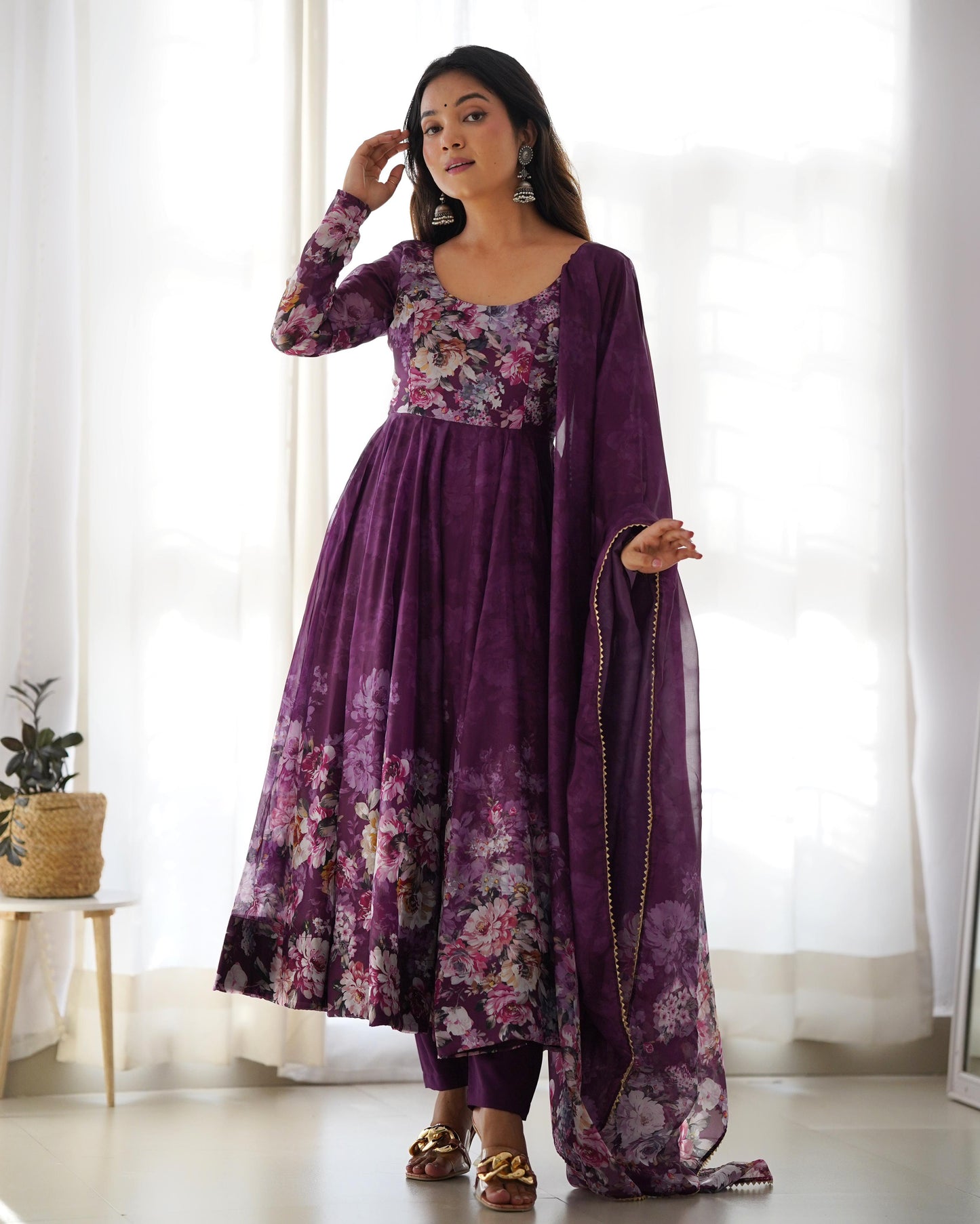 Anarkali Full Flair Readymade Indian wedding Festival partywear salwar kameez stitched dress