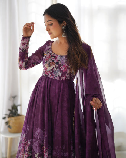 Anarkali Full Flair Readymade Indian wedding Festival partywear salwar kameez stitched dress