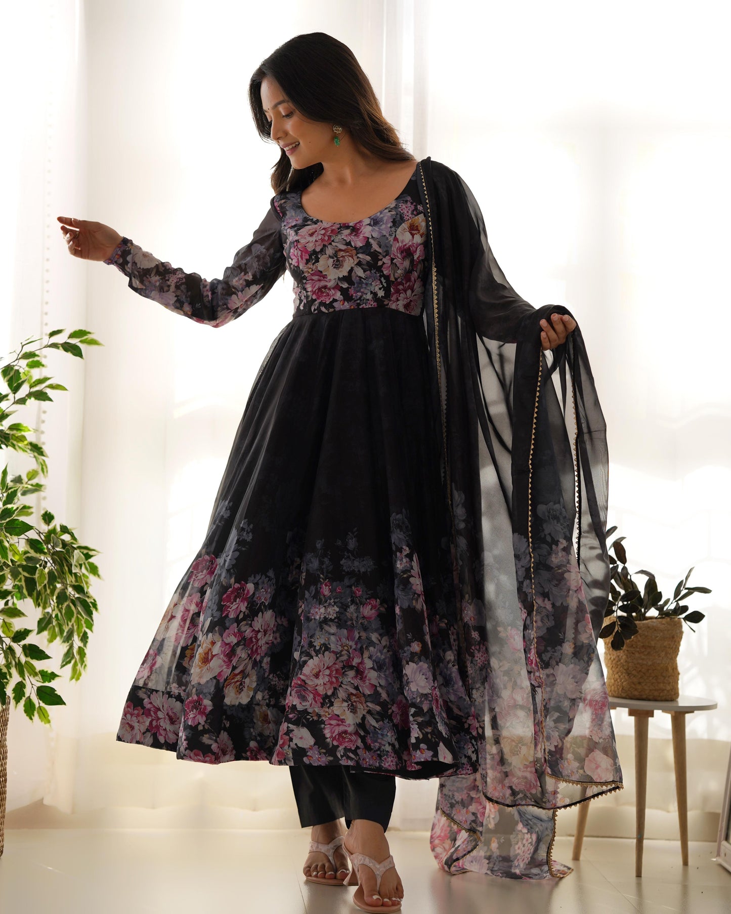 Anarkali Full Flair Readymade Indian wedding Festival partywear salwar kameez stitched dress