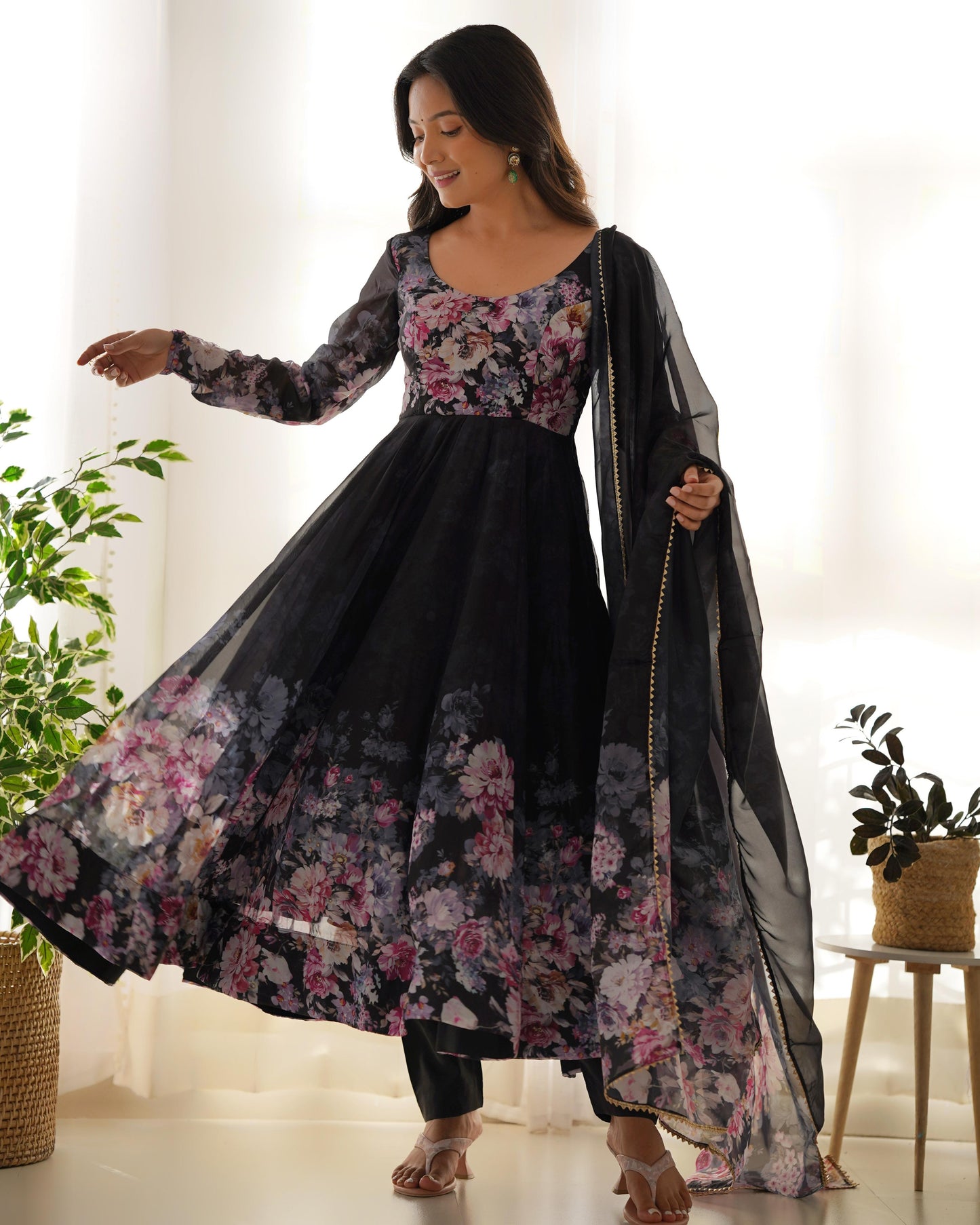 Anarkali Full Flair Readymade Indian wedding Festival partywear salwar kameez stitched dress