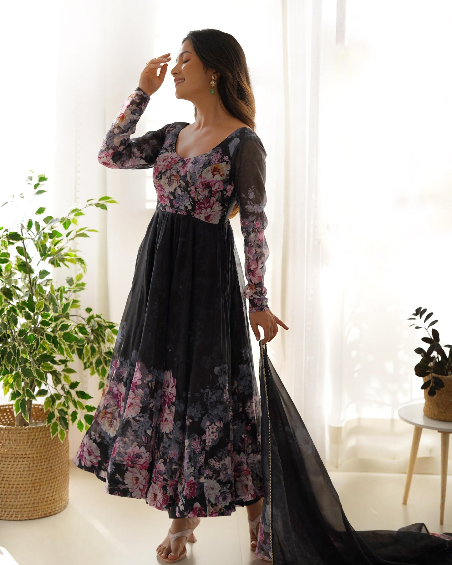 Anarkali Full Flair Readymade Indian wedding Festival partywear salwar kameez stitched dress