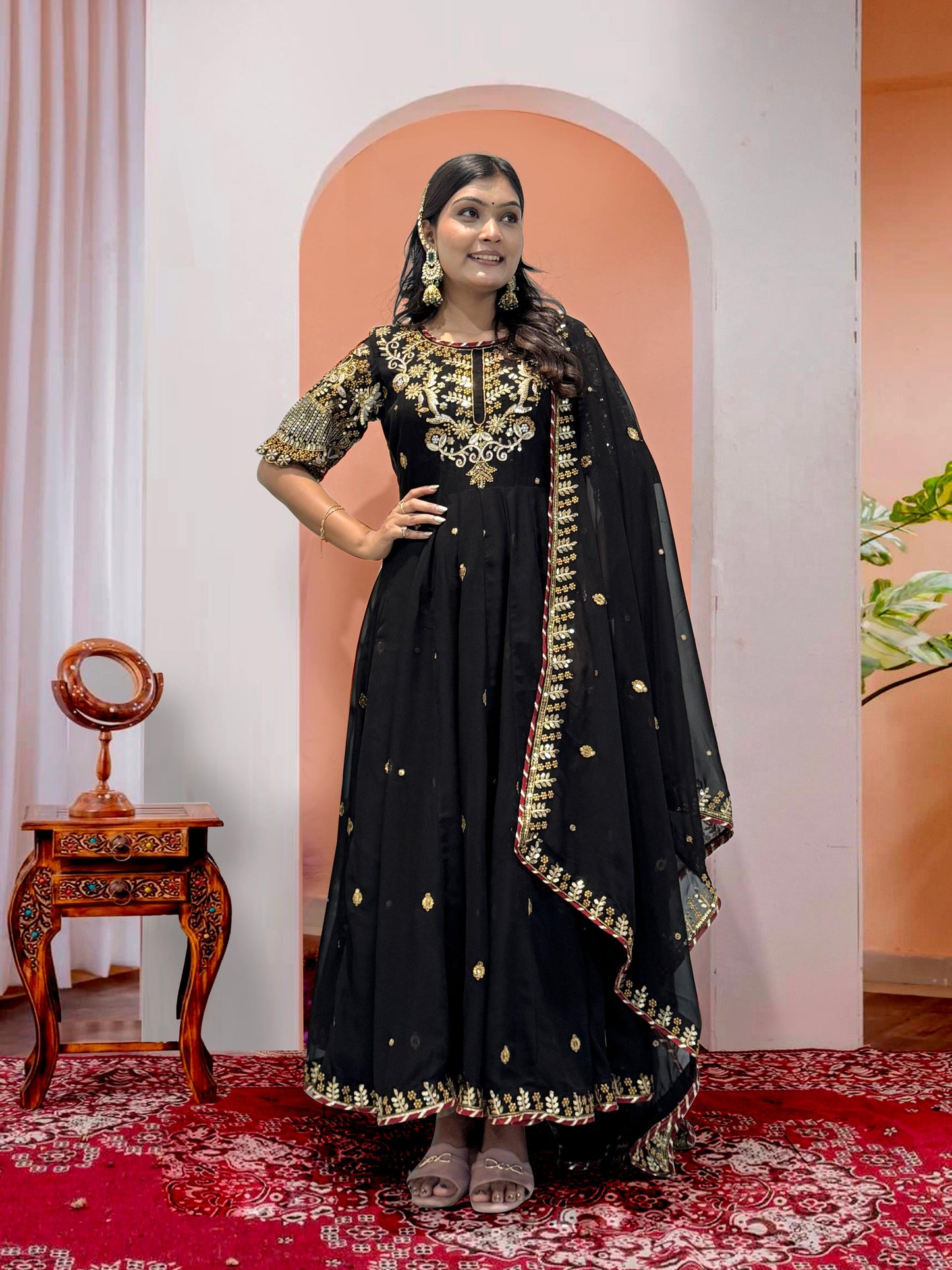 Anarkali Full Flair Readymade Indian wedding Festival partywear salwar kameez dress