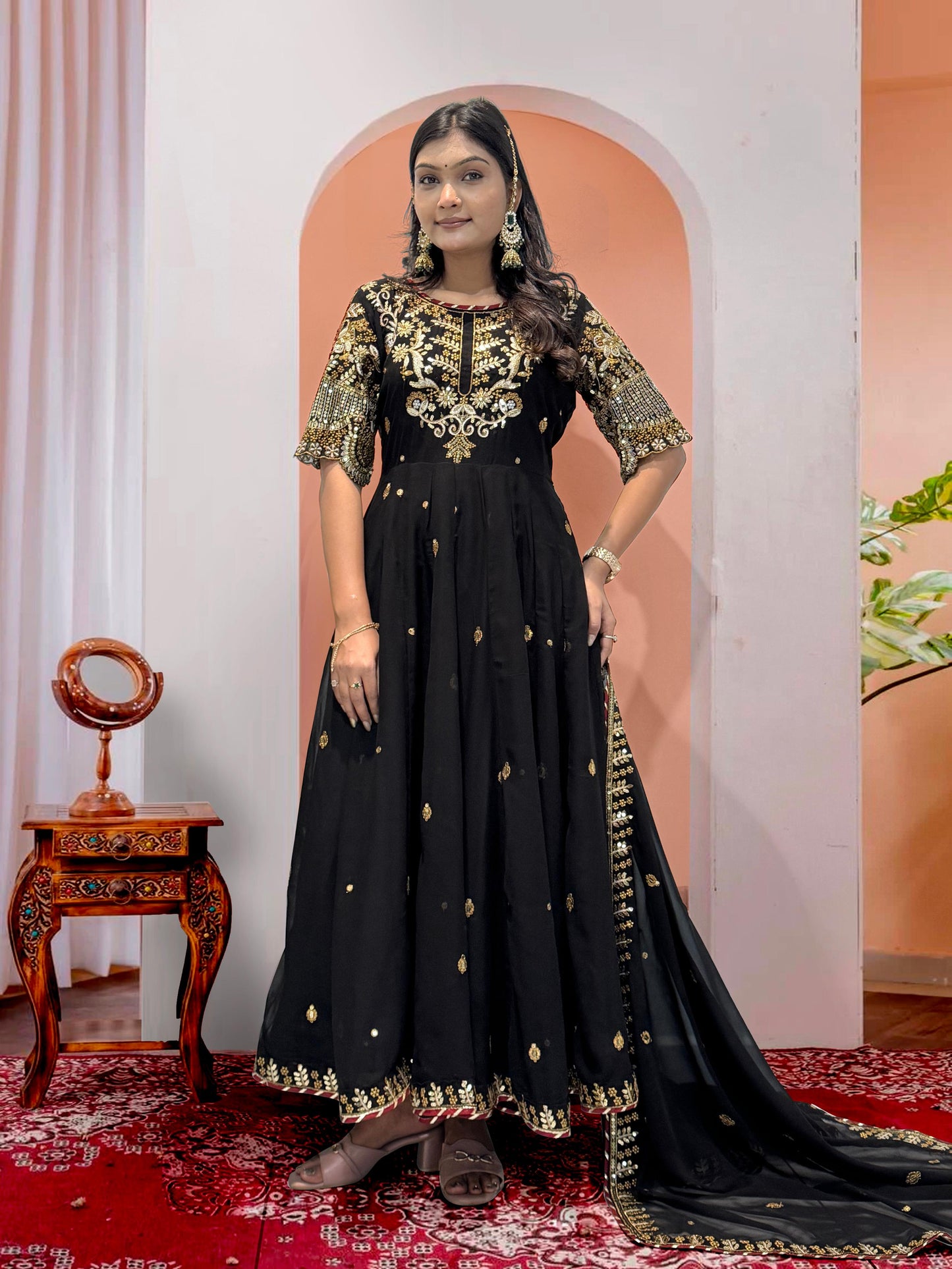 Anarkali Full Flair Readymade Indian wedding Festival partywear salwar kameez dress