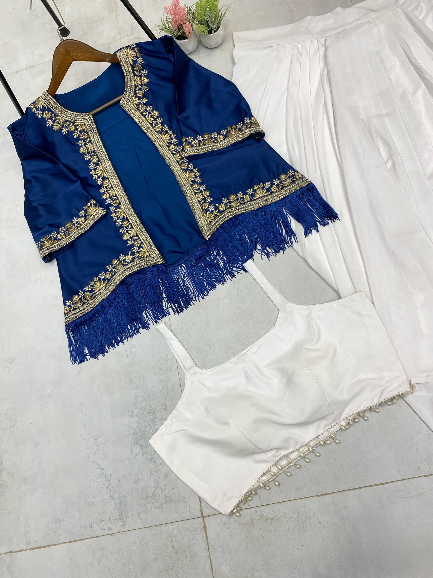 Indowestern Skirt choli with koti for wedding Festival partywear dress