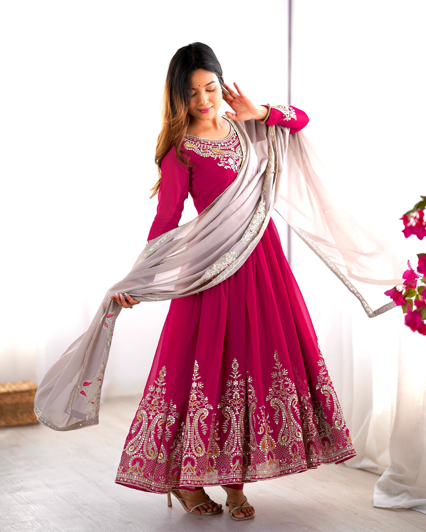 Anarkali Full Flair Readymade Indian salwar kameez dress