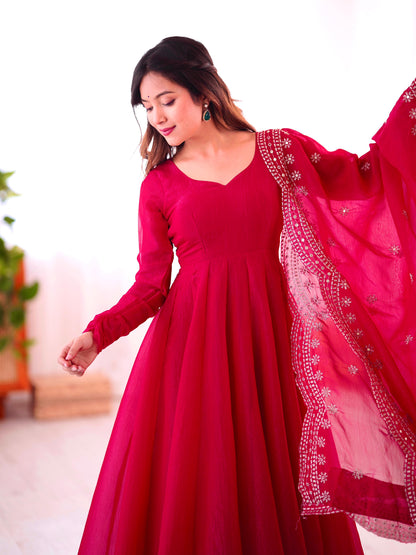 Anarkali Full Flair Readymade Salwar Kameez