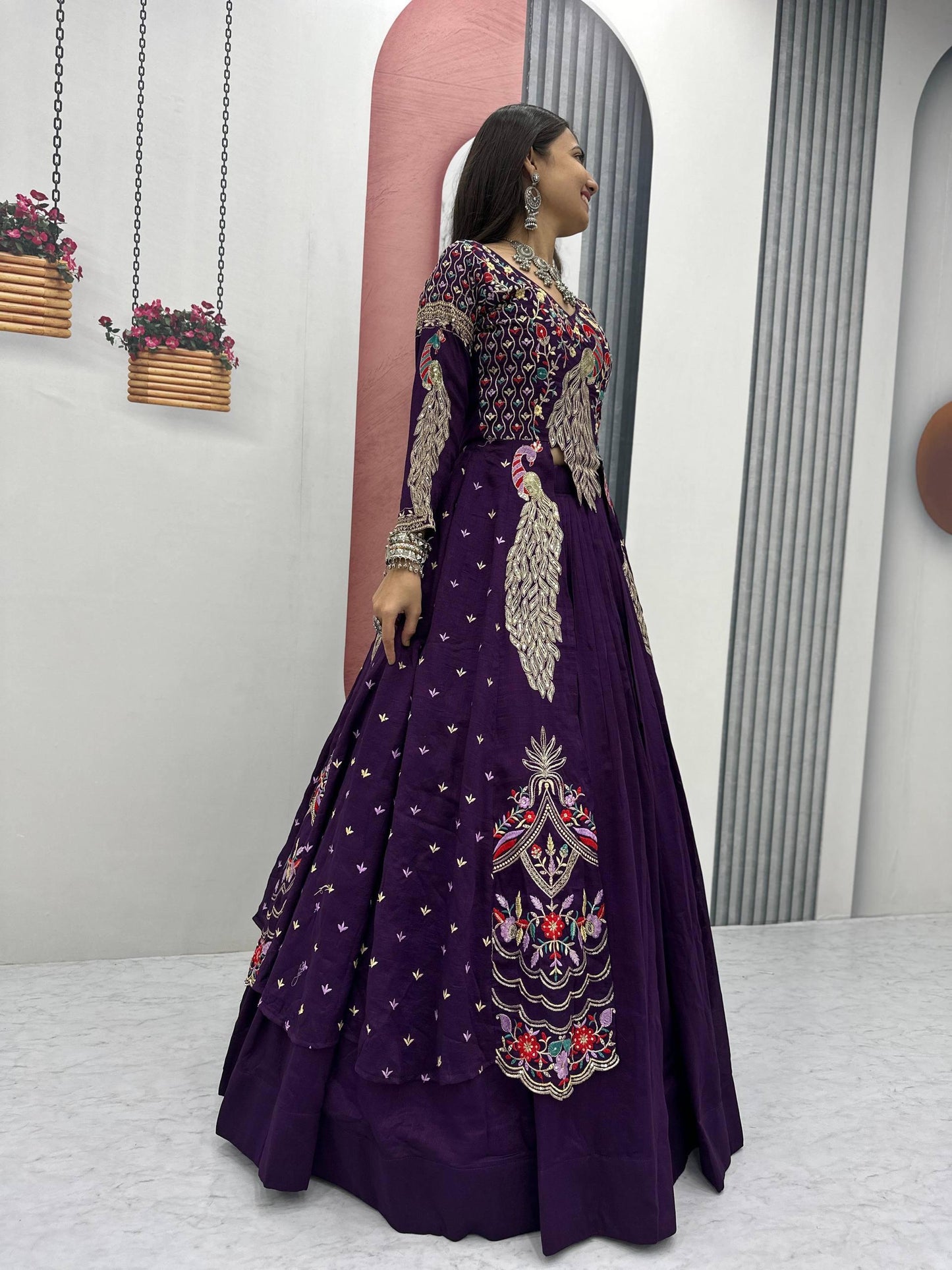 Festival Special Embroidered Shrug Style Lehenga Choli