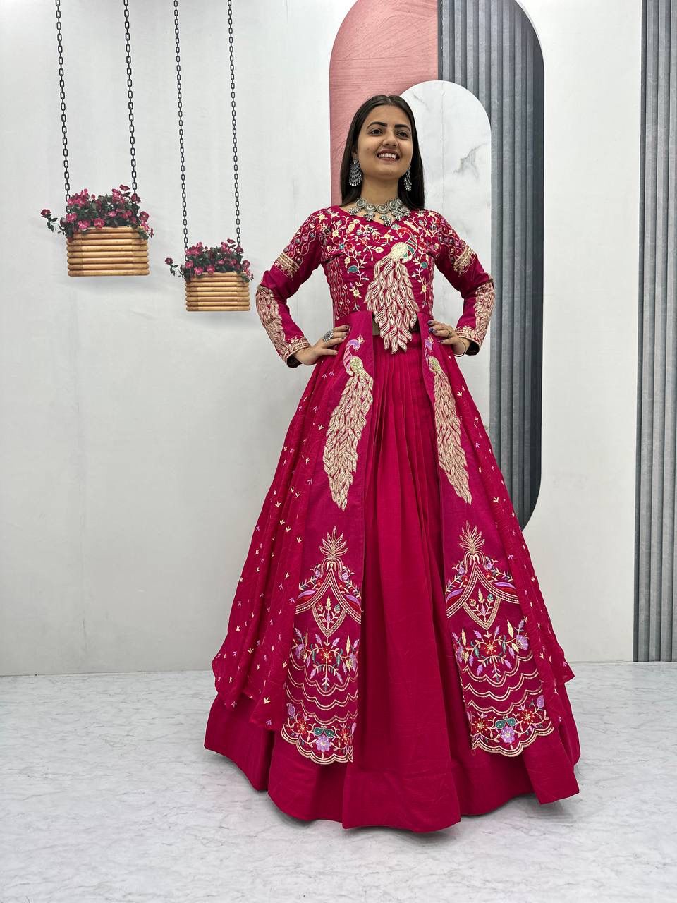 Festival Special Embroidered Shrug Style Lehenga Choli