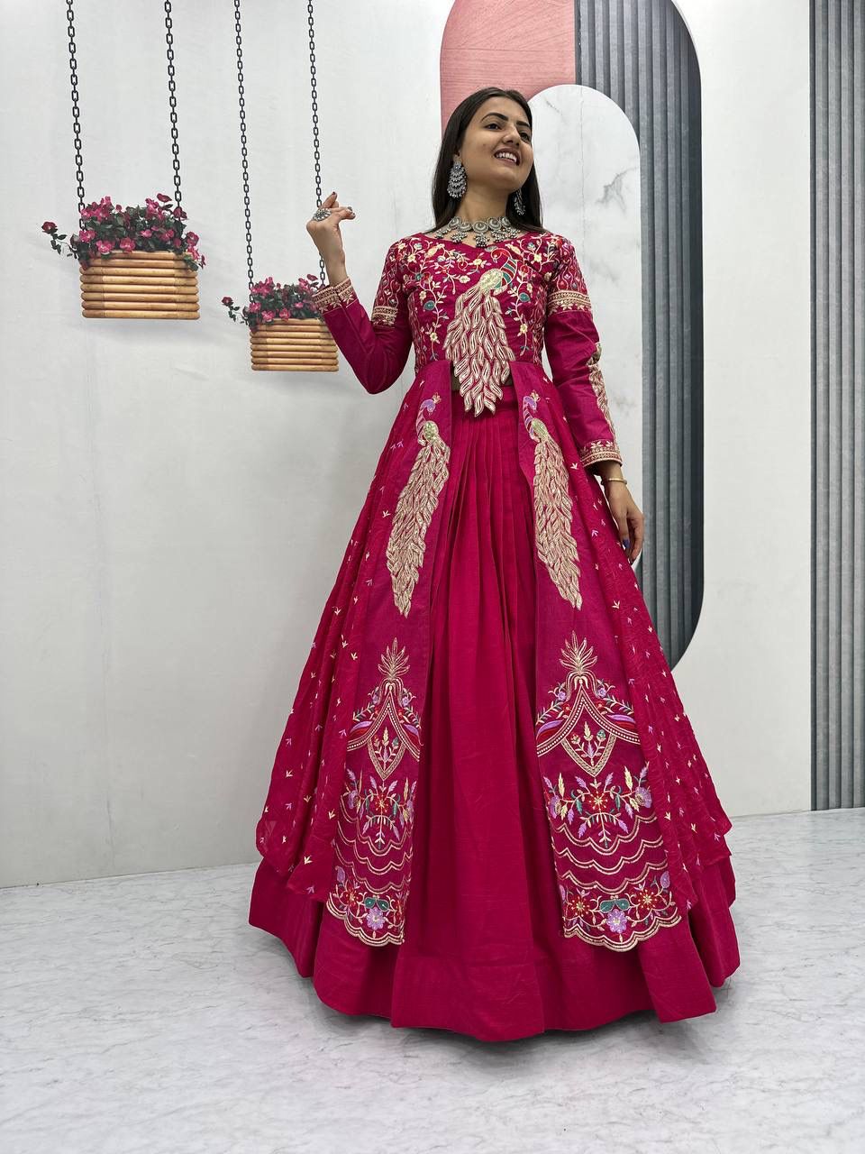 Festival Special Embroidered Shrug Style Lehenga Choli