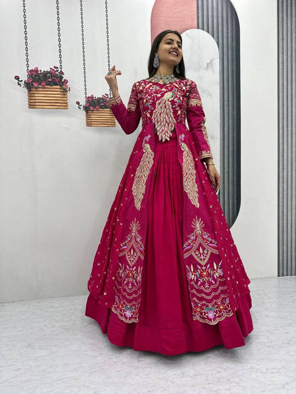 Festival Special Embroidered Shrug Style Lehenga Choli