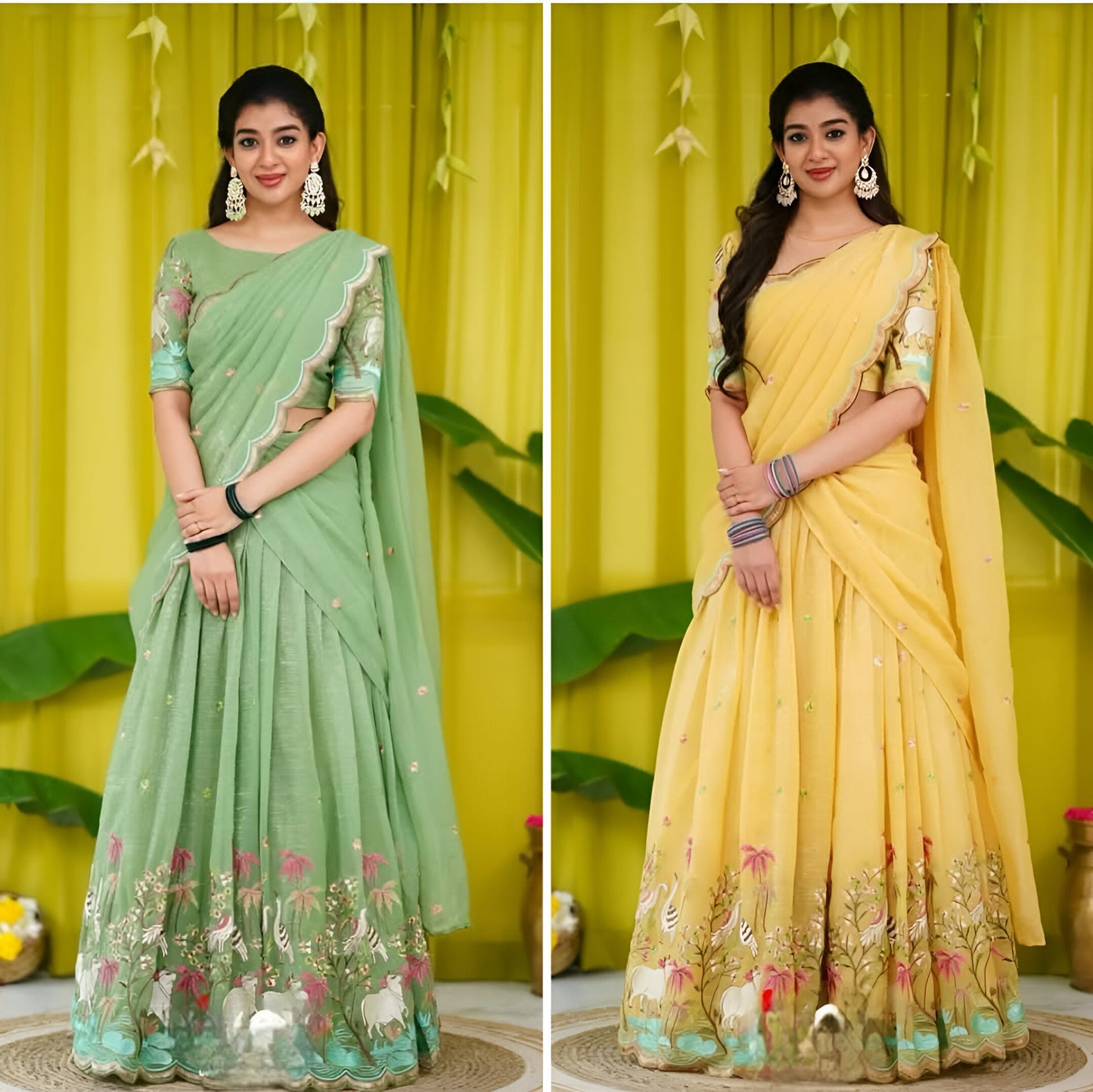 South Indian Lehenga Choli for wedding women Readymade