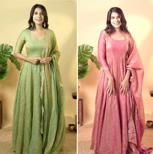 Anarkali Full Flaired salwar Kameez Indian Readymade dress for wedding Festival