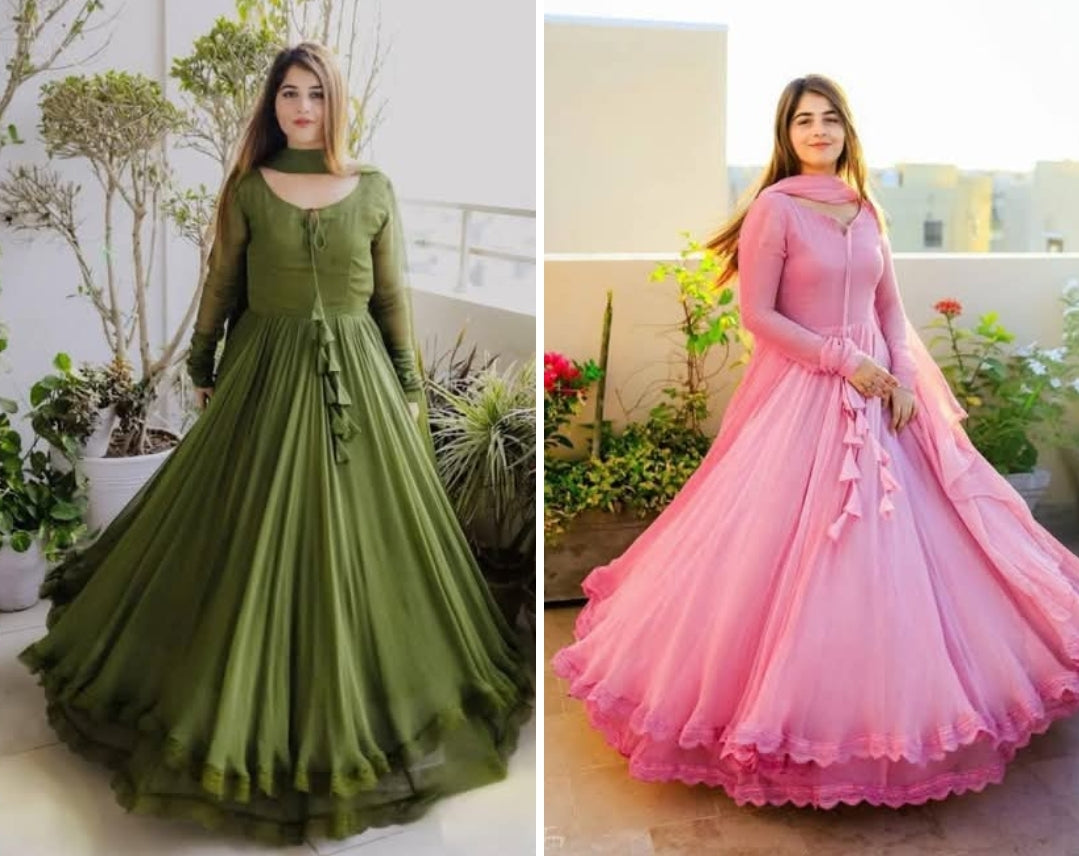 Ready To Wear anarkali Full Flair gown for wedding Festival partywear