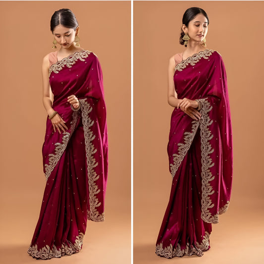 Wedding saree with stitched blouse Ready To Wear indian saree
